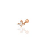 Söğütlü Silver Gümüş rose zirkon üç taşlı Tragus helix Piercing küpe [barcode]