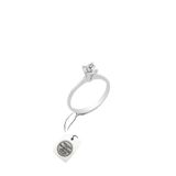 Söğütlü Silver Gümüş Swarovski tek taş yüzük [barcode] 22