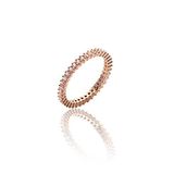 Söğütlü Silver Gümüş tek sıra rose zirkon taşlı tamtur yüzük 22