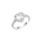 Söğütlü Silver Işıklı kutuda Gümüş rodyumlu zirkon taşlı pırlanta montürlü Kalp modeli yüzük [barcode] 11