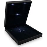 Söğütlü Silver LED Işıklı Lüks Takı Kutusu Seti - Siyah Kadife Içli Kolye, Küpe, Yüzük ve Bileklik Için Ledli Sunum Kutusu SGTL13313SIYAH - Standart