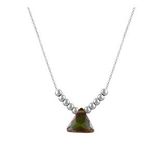 Söğütlü Silver Mistik topaz taşlı üçgen kolye