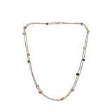 Söğütlü Silver ROSE RENKLİ TAŞLI KOLYE
