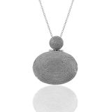 Söğütlü Silver Salyangoz Modeli Oval Telkari Gümüş Kolye