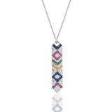 Söğütlü Silver SGTL10155 Gümüş Rodaj Kilim Kolye