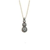 Söğütlü Silver SGTL10302ROSEB Gümüş rose tria kolye