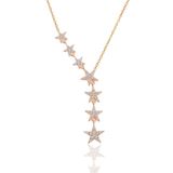 Söğütlü Silver SGTL10679ROSE Gümüş Rose Zirkon Taşlı Kayan Yıldız Kolye