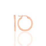 Söğütlü Silver SGTL10756 Pembe Şarnel Halka Gümüş Küpe