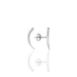 Söğütlü Silver SGTL10824 Rodyumlu Zirkon Taşlı Ay Modeli Gümüş Küpe