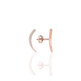 Söğütlü Silver SGTL10824 Rose Zirkon Taşlı Ay Modeli Gümüş Küpe