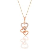 Söğütlü Silver SGTL10847 Gümüş Rose Zirkon Taşlı Ananas Modeli Kolye