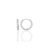 Söğütlü Silver SGTL10882 Rodyumlu 14 mm Yeni Tamtur Halka Gümüş Küpe