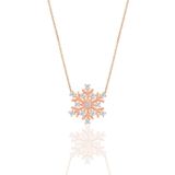Söğütlü Silver SGTL10888 Gümüş Rose Zirkon Taşlı Kartanesi Kolye