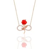 Söğütlü Silver SGTL10896ROSE Gümüş Kolye