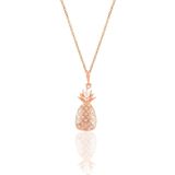 Söğütlü Silver SGTL10928 Gümüş Rose 21 Mm Zirkon Taşlı Ananas Kolye