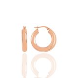 Söğütlü Silver SGTL10936 Rose 5x25 mm Kalın Halka Küpe