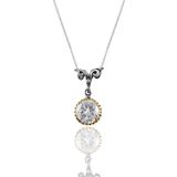 Söğütlü Silver SGTL10967 Gümüş Zirkon Taşlı Otantik Tektaş Kolye