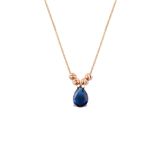 Söğütlü Silver SGTL10989 Gümüş Rose Safir Taşlı Damla Kolye
