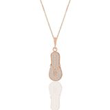 Söğütlü Silver SGTL11202 Gümüş Rose Zirkon Taşlı Terlik Kolye