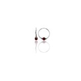 Söğütlü Silver SGTL11273 Gümüş 14 mm Mercan Renkli Halka Küpe