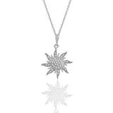 Söğütlü Silver SGTL11611KOLYE Gümüş Rodyumlu Zirkon Taşlı Kar Tanesi Kolye