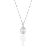 Söğütlü Silver SGTL11619OVAL Gümüş Rodyumlu Oval Kesim Zirkon Taşlı Kolye