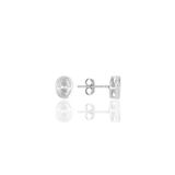 Söğütlü Silver SGTL11620OVAL Rodyumlu Oval Kesim Zirkon Taşlı Gümüş Küpe
