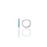 Söğütlü Silver SGTL11741 Rodyumlu Turkuaz Taşlı 11 mm Halka Tragus Piercing Helix Kıkırdak Gümüş Küpe