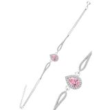 Söğütlü Silver SGTL12219PEMBE Gümüş Bileklik