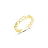 Söğütlü Silver SGTL12240GOLD Gümüş Yüzük