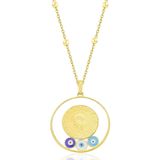 Söğütlü Silver SGTL12295GOLD Gümüş Kolye
