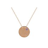 Söğütlü Silver SGTL2713 925 Ayar Gümüş Rose Ayetel Kursi Yazılı Kolye