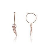 Söğütlü Silver SGTL5648 Kanat Modeli Rose Gümüş Küpe