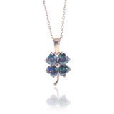 Söğütlü Silver SGTL8238 Mistik Topaz Taşlı Mini Yonca Kadın Kolye