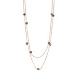 Söğütlü Silver SGTL8538 Gümüş Rose Onix Sıra Taşlı Kadın Kolye