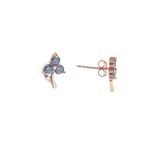 Söğütlü Silver SGTL8682 Rose Mistik Taşlı Minik Çiçek Gümüş Kadın Küpe