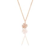 Söğütlü Silver SGTL9141 Gümüş Rose Zirkon Taşlı Yonca Kolye