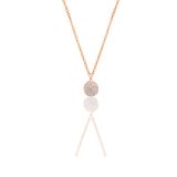 Söğütlü Silver SGTL9142 Gümüş Rose Zirkon Taşlı Yuvarlak Kolye