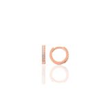 Söğütlü Silver SGTL9495 Gümüş 12 Mm Rose Zirkon Taşlı Halka Küpe