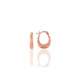 Söğütlü Silver SGTL9648ROSE Rose Çanta Modeli Desenli Halka Gümüş Küpe