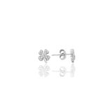 Söğütlü Silver SGTL9723RODAJ Zirkon Taşlı Mini Yonca Gümüş Küpe