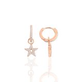 Söğütlü Silver SGTL9763 Yıldız ve Kutup Yıldızı Halka Gümüş Küpe