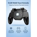 Soğutma Fanlı Mobil Oyun Kolu 6 Parmak Destekli, L2r2 Tetikli, 4.7–6.5” İos Android İçin Dl88