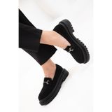 Soho 17542 Siyah Süet Kadın Loafer Ayakkabı