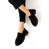 Soho 17762 Siyah Süet Kadın Loafer Ayakkabı
