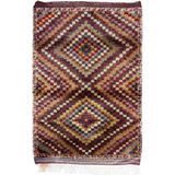 Soho Antiq Hamra Damalı Shaggy Tarz Halı 130X181 cm - Standart