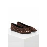 SOHO Kahve Süet-Gold Kadın Babet 21265