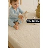 Soho Organics Müslin Lastikli Çarşaf - 70x120 cm | Yatak Yüksekliği 10-15 CM | %100 Organik Pamuk
