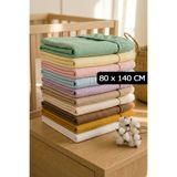 Soho Organics Müslin Lastikli Çarşaf - 80x140 cm | Yatak Yüksekliği 10-15 CM | %100 Organik Pamuk