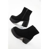 SOHO Siyah Süet Kadın Bot & Bootie 19986